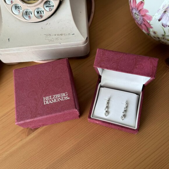 Helzberg Diamonds Earrings - CZ and Sterling Silver (NWOT) - Picture 2 of 5